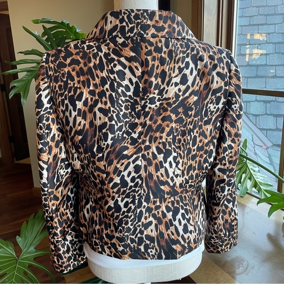 Vintage Leopard Print Double Breasted Blazer - Picture 3 of 11